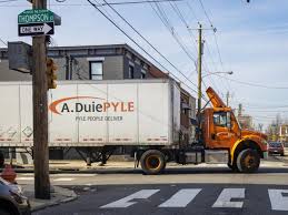 Un camion dans les rues de Philadelphie aux États-Unis